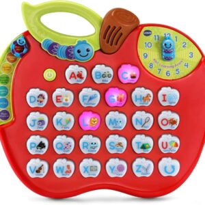 VTech - ABC Learning Apple | Excellent Toddler Toy for Kids 2+ Years, Toddler Tablet with A-to-Z Alphabet and Time | 8 Learning Modes, Multiple Tunes | Red