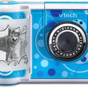 VTech - KidiZoom PrintCam | Digital Camera For Children | Electronic Toy Camera, Click & Print | Photos & Video For Kids Aged 3, 4, 5, 6, 7, 9 Years Old - Blue