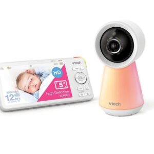 VTech RM5756HD 5 Inch” Smart Wi-Fi Baby Monitor with 1080p HD Camera | Remote App Access, Night Vision, 2-Way Talk, Temperature Alerts & Lullabies