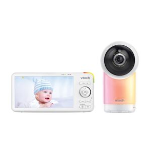 VTech RM5766HD 5 Inch” Smart Wi-Fi Baby Monitor with 1080p HD Pan Tilt Zoom | Remote App Access, Night Vision, Two-Way Talk & Parent Unit