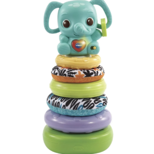 VTech - Stack, Rattle & Link Elephant | Interactive & Developmental Toy with Sounds and Music | For Boys & Girls, Suitable for Ages 3 Months+