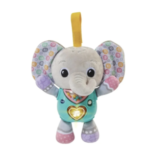VTech Cuddle & Sing Elephant Interactive Plush Baby Toy | Musical Sensory Elephant with Light-Up Button & Crinkle Ears | Stroller Toy | Ages 3–36 Months