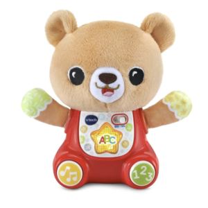 VTech Sing & Rhyme Bear Interactive Plush Learning Toy | Bilingual English & Spanish | Musical Soft Teddy Bear | Light-Up Button | Ages 3+ Months