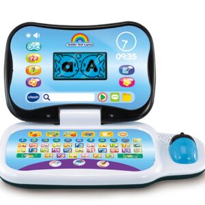 VTech Toddler Tech Laptop, Interactive Educational Computer Toy, 20 Games for Pre-School Children, Learn Alphabet, Letters, Shapes, Numbers, Music & French, Kids Age 2, 3, 4 + Years, English Version