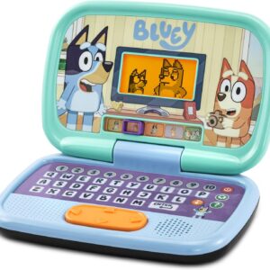 Vtech Bluey Game Time Laptop - 3+ Blue |Explore 10 interactive games with the Bluey Game Time Laptop | Pre-School Content, Official Bluey Character Toy for Kids, Letters, Numbers, Music | Ideal Gift for Children 3+ up Years,