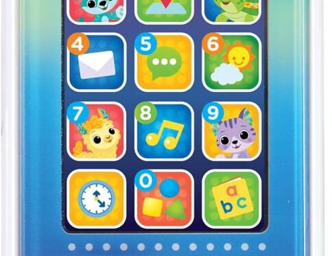 VTech Swipe & Discover Phone, Play Phone for Baby Girls & Boys, Interactive Toy with Lights and Sounds, Phone Toys for Babies, Learning Toy with Animals and Numbers, Ages 6 Months+, English Version