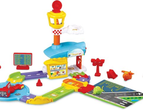 VTech Toot Drivers Airport, Car Tracks for Kids with Lights and Sounds, Musical Toy, Suitable for Boys & Girls 12 Months, 2, 3, 4 + Years, English Version