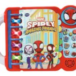 VTech Spidey and His Amazing Friends Learning Book – Interactive Educational Activity Book for Toddlers, Alphabet & Letter Learning Toy with Stories, Music & Light-Up Buttons, Gift for Boys & Girls Ages 2, 3, 4+ Years