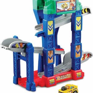 VTech Toot Drivers 4-in-1 Raceway, Toy Car racing Track for Boys and Girls, Car Tracks for Kids with Lights and Sounds, Musical Toy Race Track for Children Aged 1 to 5 Years, English Version