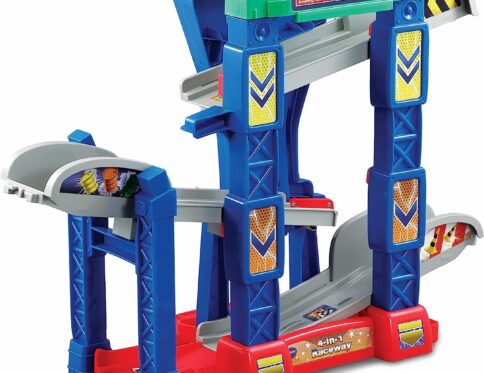 VTech Toot Drivers 4-in-1 Raceway, Toy Car racing Track for Boys and Girls, Car Tracks for Kids with Lights and Sounds, Musical Toy Race Track for Children Aged 1 to 5 Years, English Version