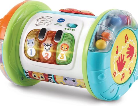 VTech Baby Explore & Discover Roller, Interactive Baby Toy with Gears, Rollers, Beads, Lights & Music, Roll & Push Gift for Infants 6, 9, 12 months +, English version