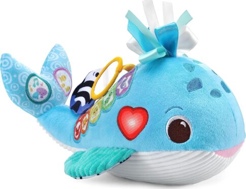 VTech Baby Snuggly Sounds Whale, Baby Sensory Toy with Lights, Sounds & Music, Interactive Gift for infants 3, 6, 9, 12 months +, English version
