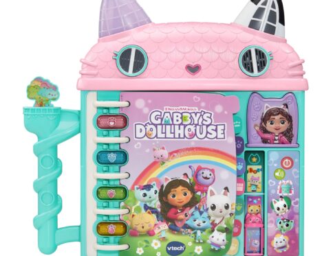 VTech Gabby’s Dollhouse Cat-a-Vator Discovery Book with Lights, Music & Learning (Ages 3+)