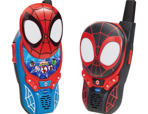 VTech Spidey and His Amazing Friends Spidey-Sense Walkie Talkies – Kids Two-Way Radios with Lights, Interactive Games & 200m Range, Child-Safe Outdoor Adventure Toy, Gift for Boys & Girls Ages 3, 4, 5+ Years