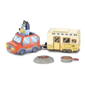 VTech Toot-Toot Drivers® Bluey Family Car & Caravan | Interactive Vehicle Playset with Lights, Sounds & SmartPoint™ | Includes Bluey Accessories | Ages 1–5 Years