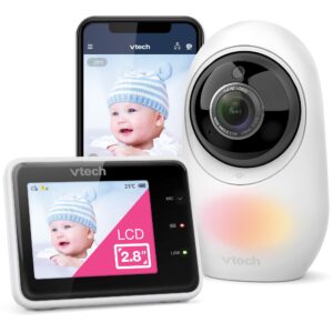 VTech 2.8” Smart Wi-Fi Baby Monitor with 1080p HD Camera | Remote App Access, Two-Way Talk, Night Light, Lullabies & Parent Unit