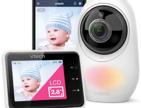 VTech 2.8” Smart Wi-Fi Baby Monitor with 1080p HD Camera | Remote App Access, Two-Way Talk, Night Light, Lullabies & Parent Unit