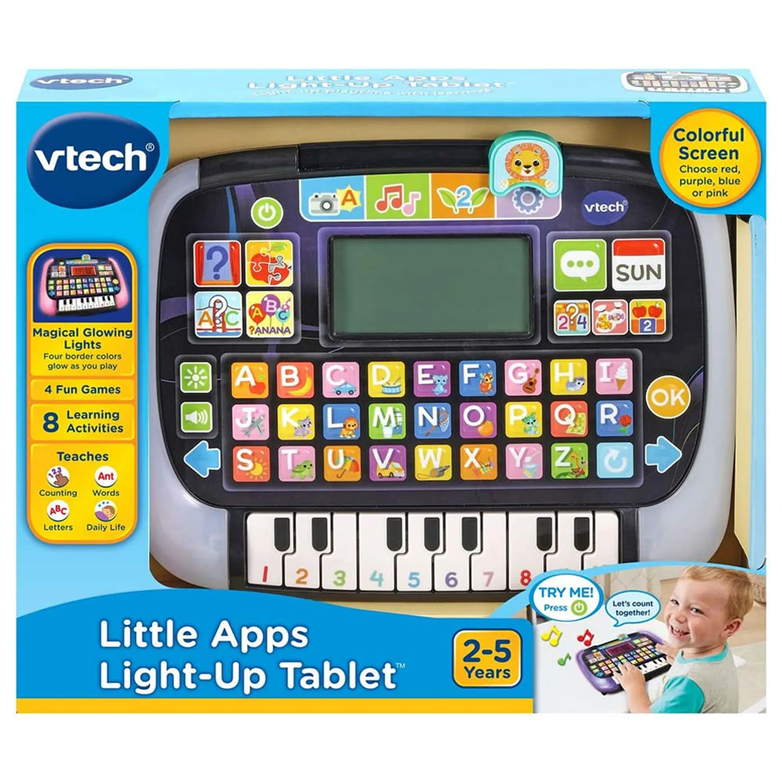 imgi_210_Vtech - Little Apps Light Up Educational Tablet - White