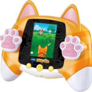 VTech Kitty Life: Secret Life of Kitty Interactive Virtual Pet Game | Orange Handheld Cat Toy with 8 Virtual Kittens | Adventure & Pet Care Modes | Kids Learning Toy | Ages 4+ Years