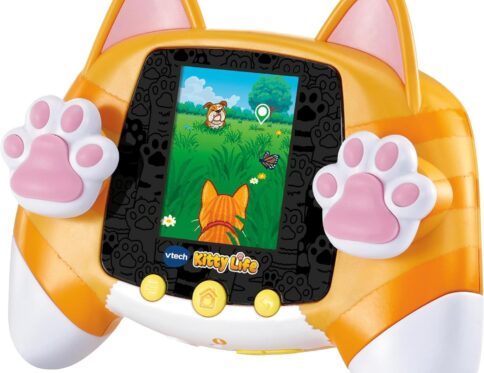 VTech Kitty Life: Secret Life of Kitty Interactive Virtual Pet Game | Orange Handheld Cat Toy with 8 Virtual Kittens | Adventure & Pet Care Modes | Kids Learning Toy | Ages 4+ Years